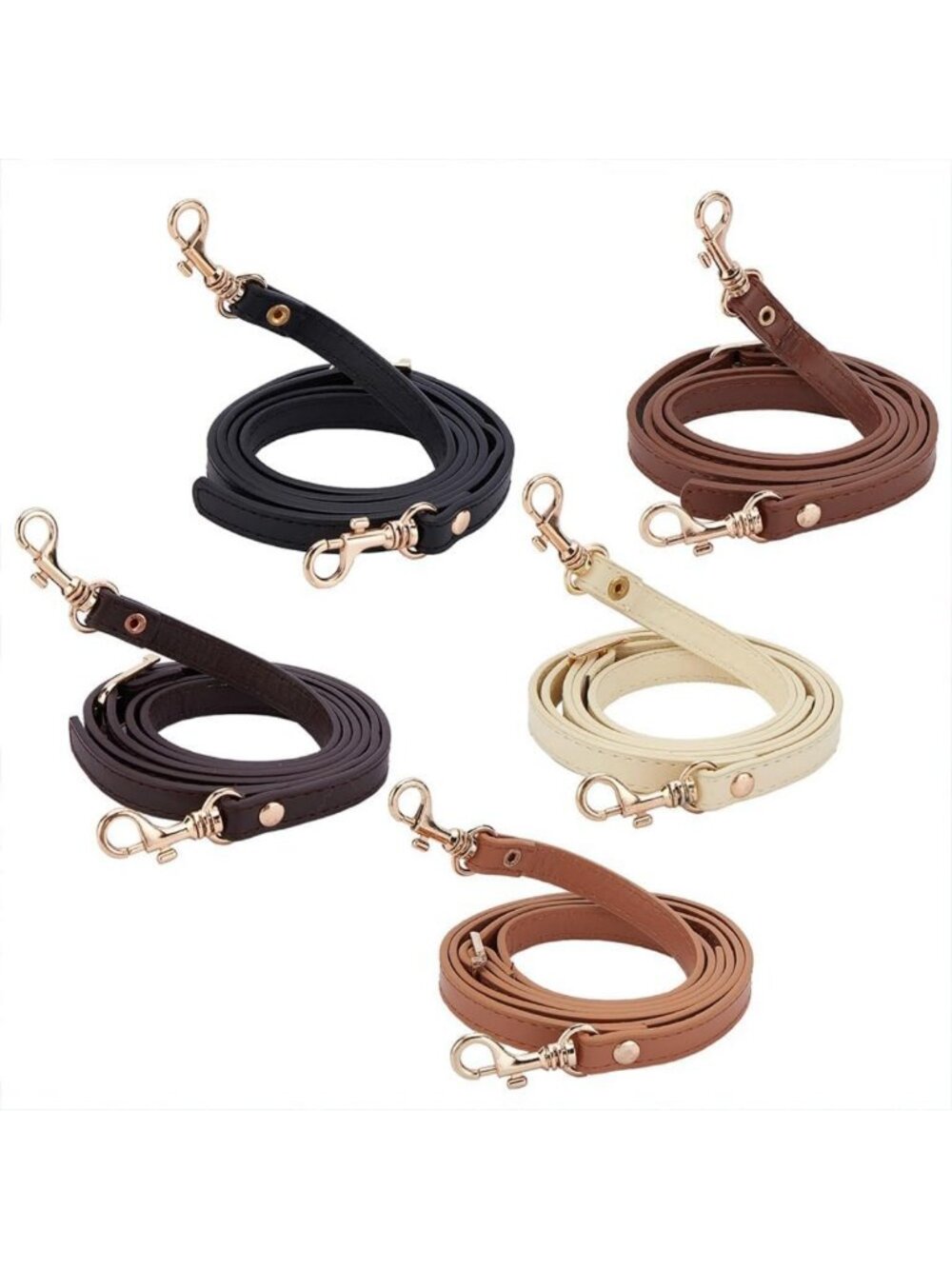 Adjustable 50" Leather Purse Strap - 5 Colors, 12mm Wide, DIY Handbag Accessory
